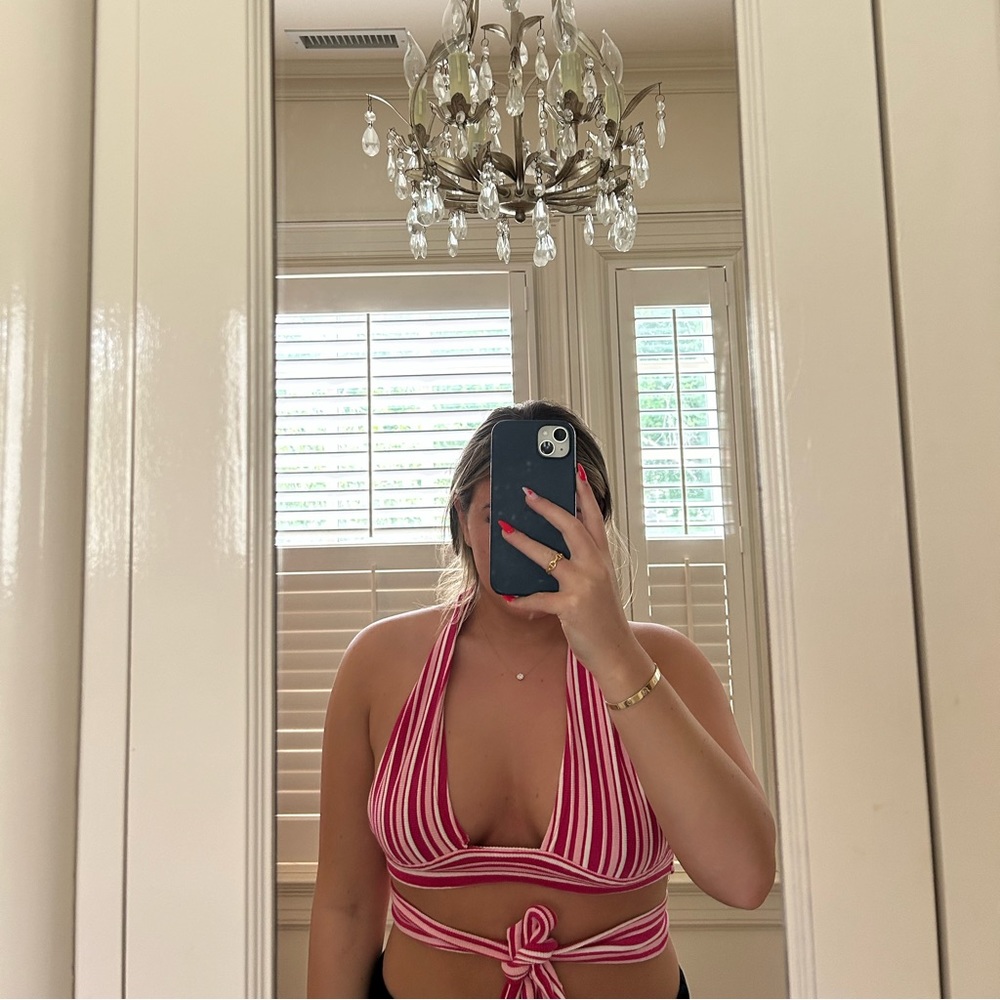 PINK STRIPED CROP